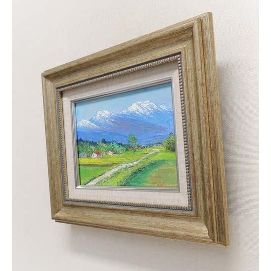 絵画 油絵 北アルプス （岡島哲夫） 【肉筆】【油絵】【日本の風景