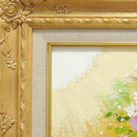 絵画 油絵 マーガレット （SOO） 【肉筆】【油絵】【花】【横長