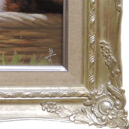 絵画 や〜こんにちわ〜 (長岡卓) 【肉筆】【油絵】【静物・動物画】【3