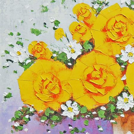 絵画 油絵 黄ばら (鈴木郁夫) 【肉筆】【油絵】【花】【6号 絵画 油絵 黄ばら (鈴木郁夫) 【肉筆】【油絵】【花】【6号