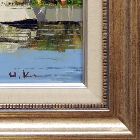 絵画 油絵 オリオ港（黒沢久） 【肉筆】【油絵】【外国の風景】【6号