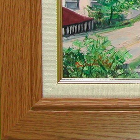 絵画 南仏プロバンス 坂道と教会 (内田和彦) 【肉筆】【油絵】【外国の