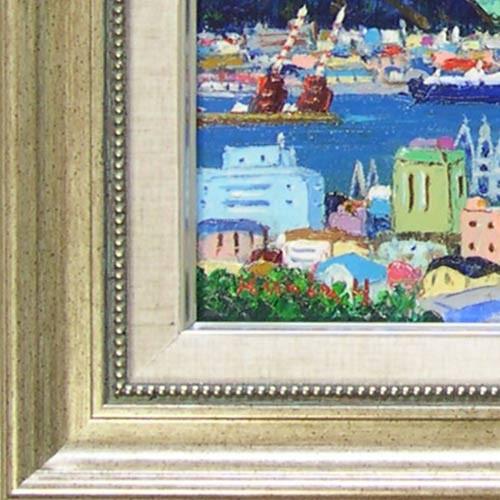 絵画 油絵 清水港富士 (半澤国雄) 【海・山】【肉筆】【油絵 絵画 油絵 清水港富士 (半澤国雄) 【海・山】【肉筆】【油絵