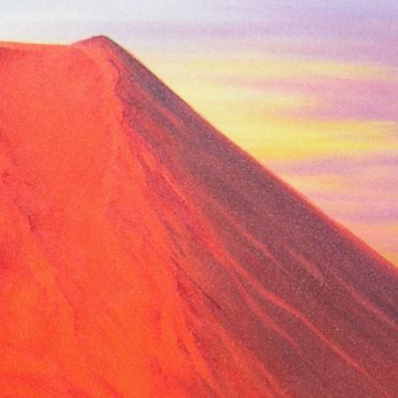 肉筆・油彩画 ／ 森田浩二 画伯「赤富士」／ 額装・直筆サイン ／ 謹賀・紅富士 肉筆・油彩画 森田浩二 画伯「赤富士」額装・直筆サイン 謹賀・紅富士 油絵