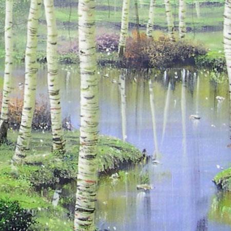 見事な 額入り F6号 「河童橋」 小林幸三 油彩画 油絵 額装絵画 見事な 額入り F6号 「河童橋」 小林幸三 油彩画 油絵 額装絵画