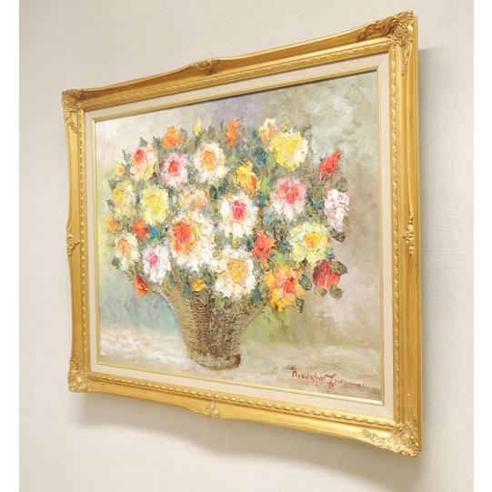 渡部ひでき　絵画・額縁・油絵・渡真贋・薔薇 渡部ひでき 絵画・額縁・油絵・渡真贋・薔薇