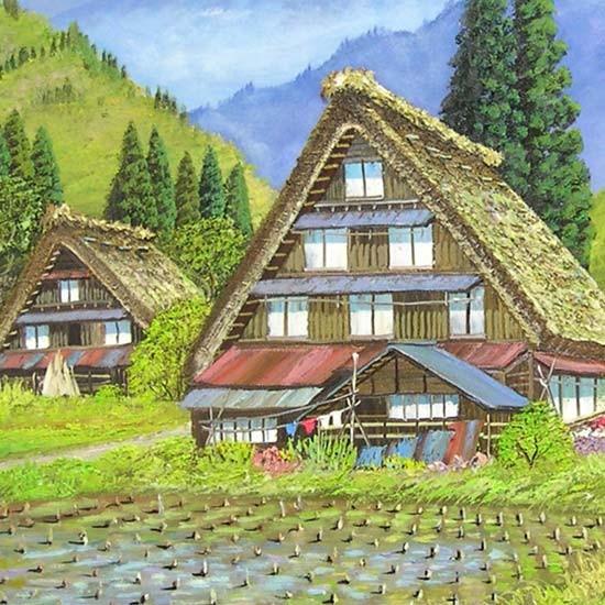 絵画 油絵 白川郷 F号 北川照生 海 山 肉筆 油絵 日本の風景 大型絵画 Ya 9033 掛け軸 絵画の専門店 掛軸堂画廊 通販 Yahoo ショッピング