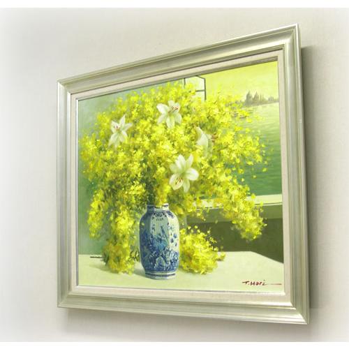 「ミモザ」絵画 油絵 絵画 ミモザの花【四切】 絵画 HR 通販 14299338｜Creema