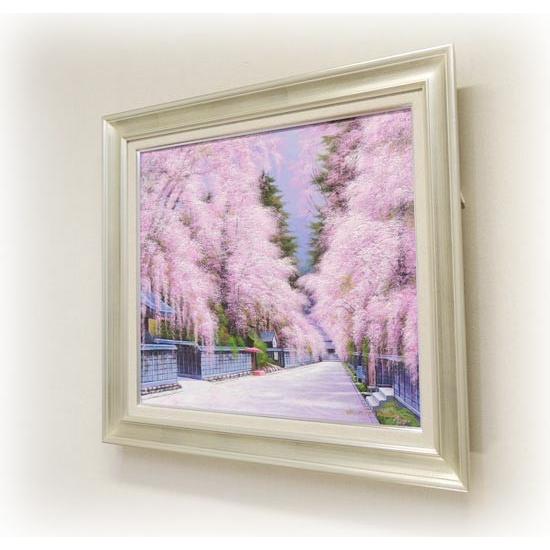 絵画 油絵 角館の桜 F20号 (木村由記夫) 【肉筆】【油絵 絵画 油絵 角館の桜 F20号 (木村由記夫) 【肉筆】【油絵