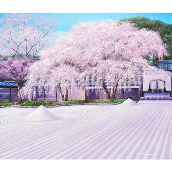 絵画 油絵 高台寺の桜 F20号 （木村由記夫） 【肉筆】【油絵】【日本の