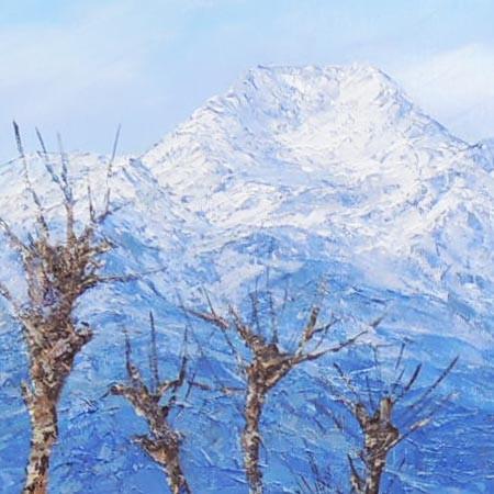 冬の妙高山麓 小川久雄画