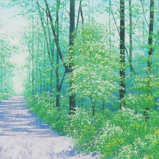 油絵　『奥木曽の里』　横山守　絵画　美術　芸術 油絵 『奥木曽の里』 横山守 絵画 美術 芸術 - メルカリ