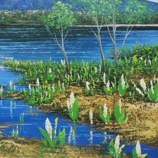 絵画 油絵 尾瀬 F20号 (佐藤俊男) 【海・山】【肉筆】【油絵 絵画 油絵 尾瀬 F20号 (佐藤俊男) 【海・山】【肉筆】【油絵