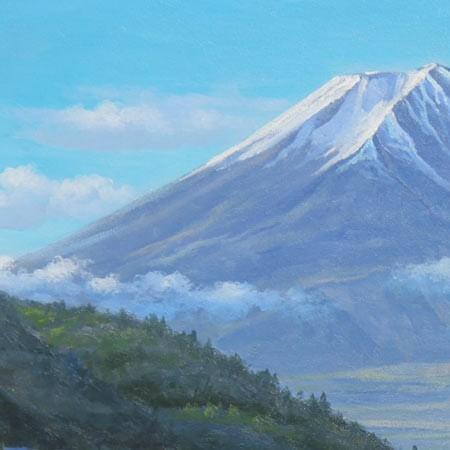 絵画 油絵 富士と河口湖 F30号 (関健造) 【海・山】【肉筆 絵画 油絵 富士と河口湖 F30号 (関健造) 【海・山】【肉筆