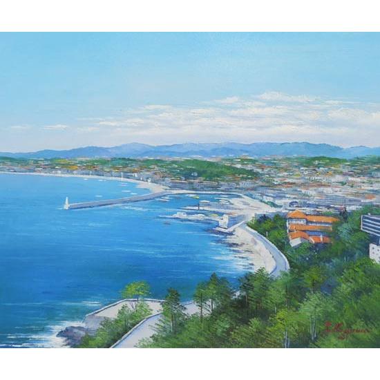 絵画 油絵 南フランス地中海コートダジュール F30号 （滝川英彦） 【海