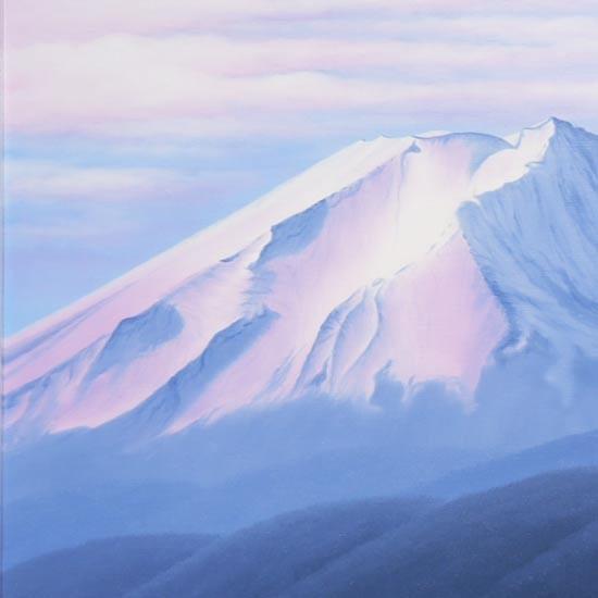 絵画 油絵 富士 F30号 （中尾靖） 【海・山】【肉筆】【油絵】【日本の