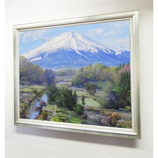 絵画　油絵　富士　F50号　（佐田光）　　【海・山】【肉筆】【油絵】【日本の風景】【大型絵画】