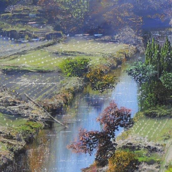 絵画 油絵 富士 F50号 （佐田光） 【海・山】【肉筆】【油絵】【日本の 