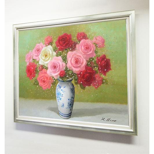 絵画 油絵 ばら F50号 (日野皖) 【肉筆】【油絵】【花】【大型 絵画 油絵 ばら F50号 (日野皖) 【肉筆】【油絵】【花】【大型