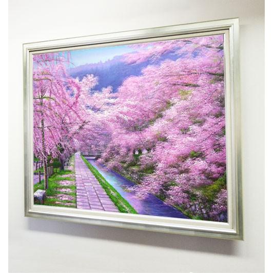 絵画 油絵 哲学の道 F50号 （木村由記夫） 【肉筆】【油絵】【日本の