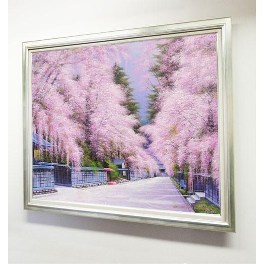 絵画 油絵 角館の桜 F50号 (木村由記夫) 【肉筆】【油絵 絵画 油絵 角館の桜 F50号 (木村由記夫) 【肉筆】【油絵