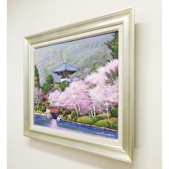 絵画 油絵 大覚寺の桜 F30号 （木村由記夫） 【肉筆】【油絵】【日本の