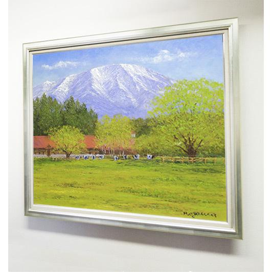 絵画 油絵 小岩井農場 F50号 （小川久雄） 【海・山】【肉筆】【油絵 