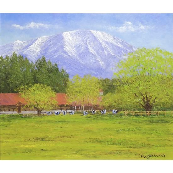 絵画 油絵 小岩井農場 F50号 （小川久雄） 【海・山】【肉筆】【油絵 