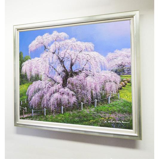絵画 油絵 三春滝桜 F50号 （木村由記夫） 【肉筆】【油絵】【日本の