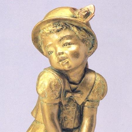 清河宗翠 おでかけ （ブロンズ像） : 掛け軸・絵画の専門店 掛軸堂画廊