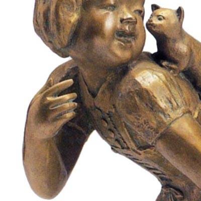清河宗翠 たわむれ （ブロンズ像） : 掛け軸・絵画の専門店 掛軸堂画廊
