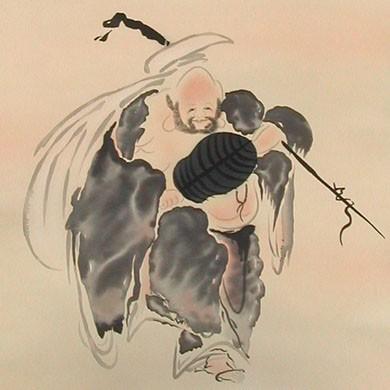 掛け軸 布袋 （小林清堂） （掛軸小物なし） 【掛軸】 : 掛け軸・絵画