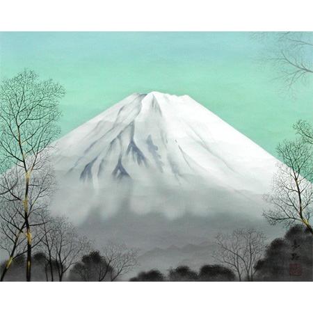 富士山 日本画 掛軸 楽天市場】掛け軸 掛軸（かけじく）富峰（西森 湧光）全国送料