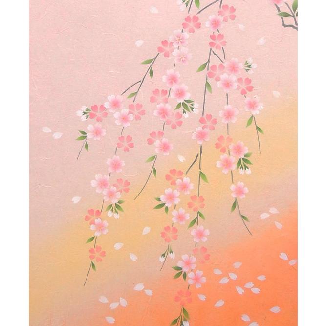 掛け軸 しだれ桜 （南川康夫） 【掛軸】【半間床】【丈の短い掛軸
