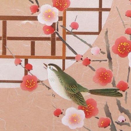 掛け軸 紅白梅 (南川康夫) （掛軸小物なし) 【掛軸】 : 掛け軸・絵画の