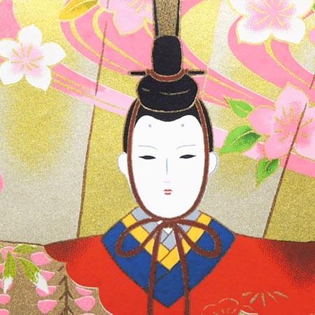 ひな祭り 掛軸 日本の伝統 雛祭り掛軸 (掛け軸) 佐藤和彦 尺八立 約横68×縦197cm h89 お雛様 お