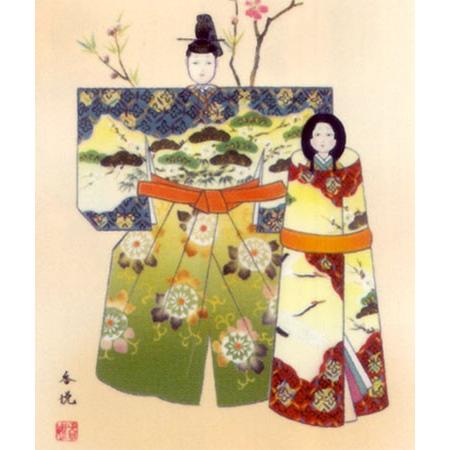 掛け軸 立雛 (西尾香悦) 掛軸 : 掛け軸・絵画の専門店 掛軸堂画廊