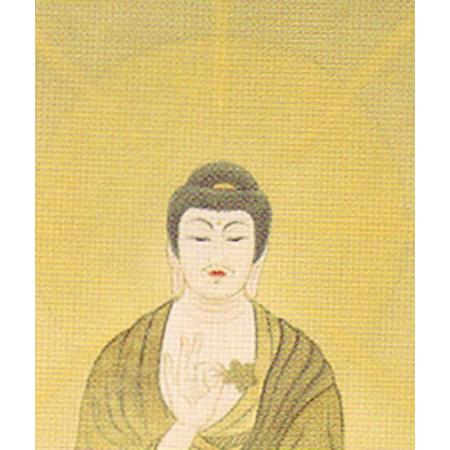 掛け軸　阿弥陀三尊佛　（高見蘭石）　　掛軸_1