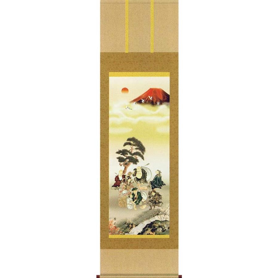掛け軸　七福神万笑之図　（鵜飼雄平）　　掛軸