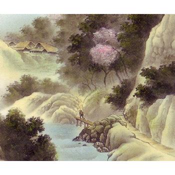 掛け軸 万山乱花 (伊藤渓山) 掛軸 : 掛け軸・絵画の専門店 掛軸堂画廊