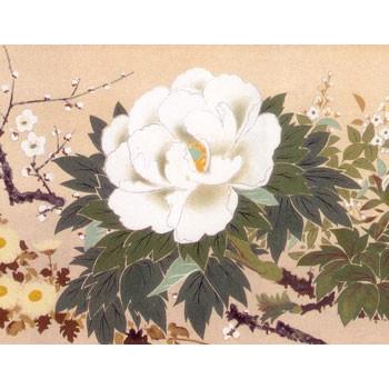 欄間額 四季花 (山村観峰) 【欄間額】 : 掛け軸・絵画の専門店 掛軸堂