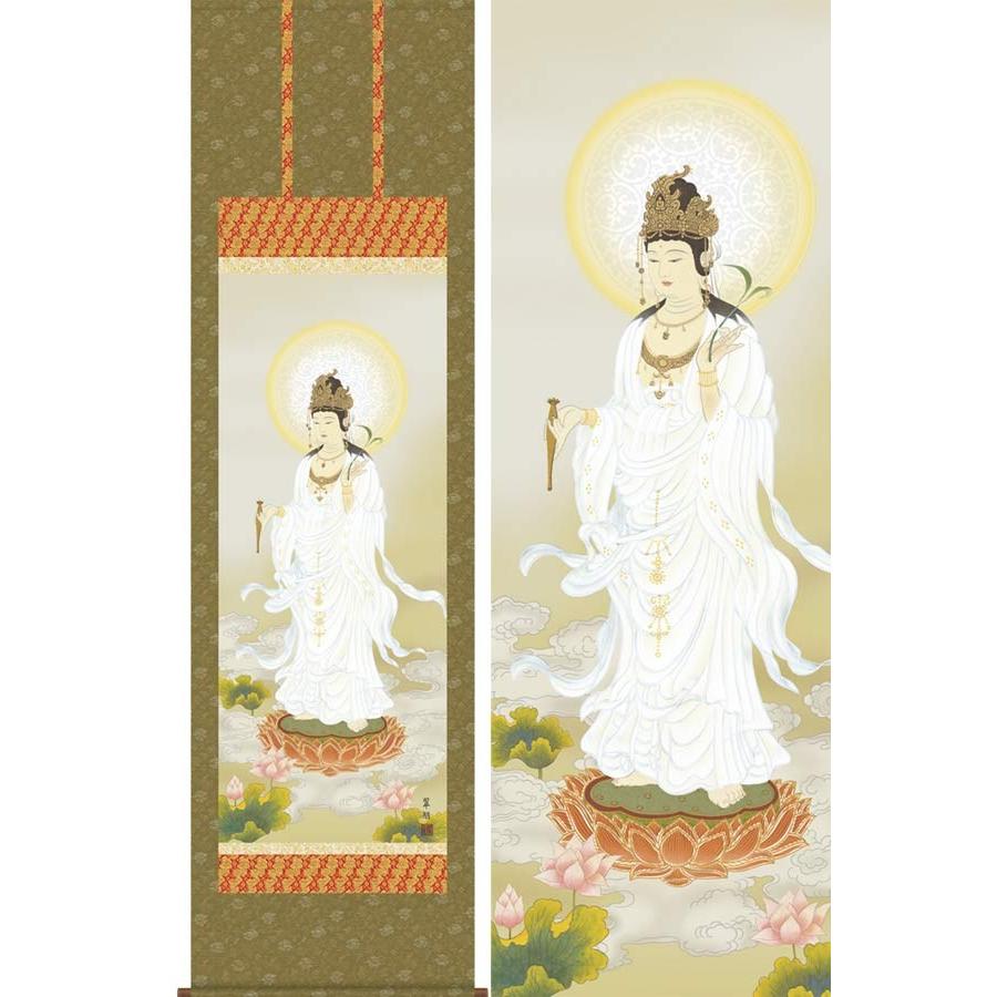 web限定アイテム 掛軸-962 泊月 白衣観音 共箱 絵画 - 絵画 web限定アイテム 掛軸-962 泊月 白衣観音 共箱 絵画 - 絵画