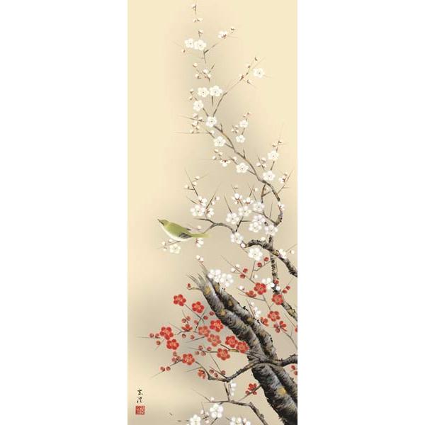 掛け軸 四季花鳥 (清水玄澄) 掛軸 : 掛け軸・絵画の専門店 掛軸堂画廊