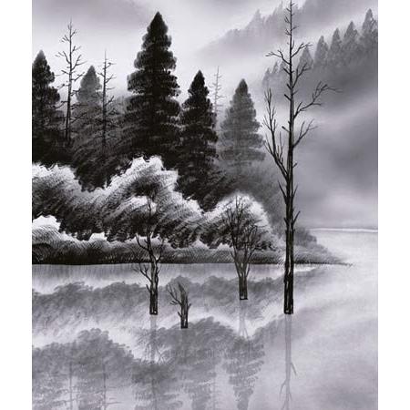 掛け軸 上高地 (北山歩生) 掛軸 : 掛け軸・絵画の専門店 掛軸堂画廊