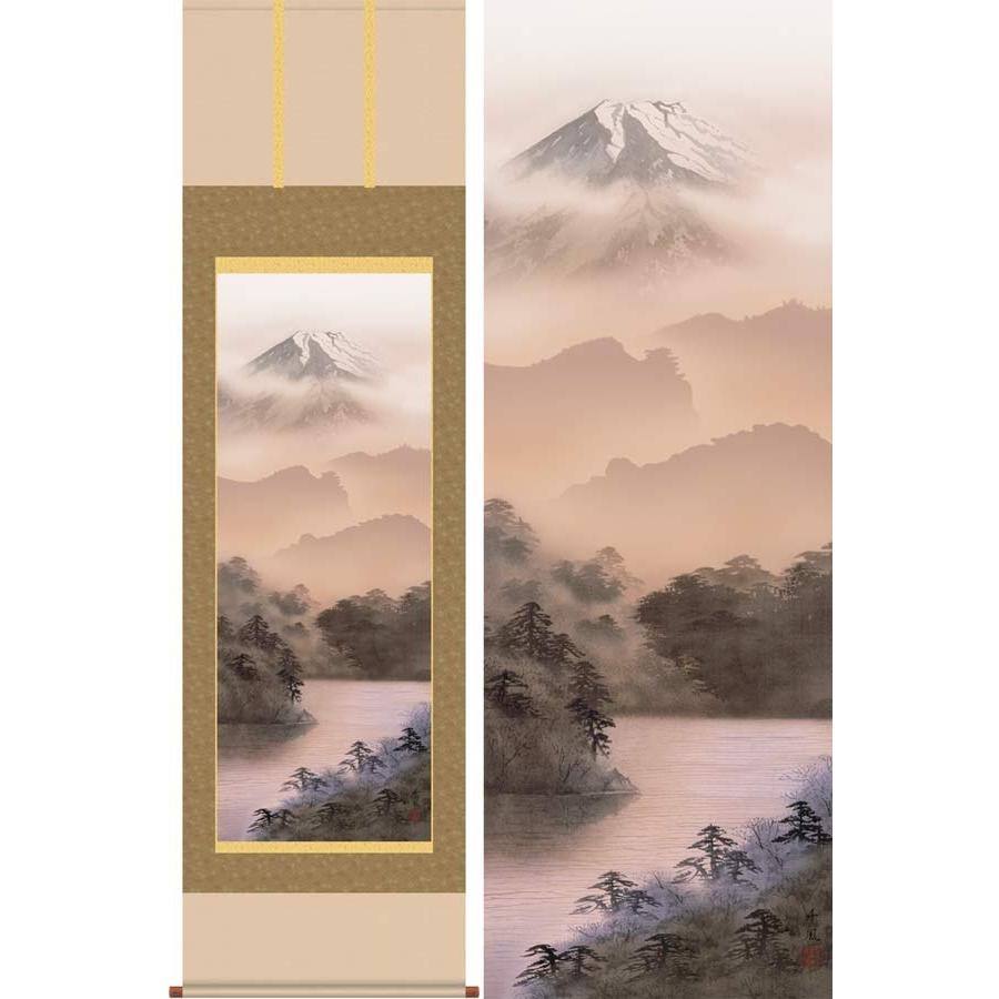 掛け軸　富士閑景　(熊谷千風)　　掛軸