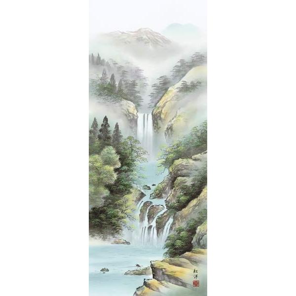 掛け軸 四季山水 (田口紅洋) 掛軸 : 掛け軸・絵画の専門店 掛軸堂画廊