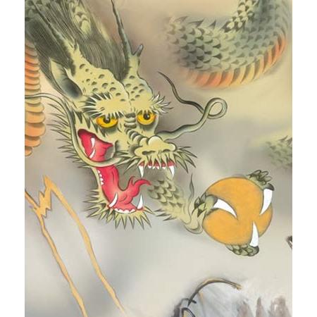 掛け軸 龍虎雷轟厄除図 (江藤草浮) 掛軸 : 掛け軸・絵画の専門店 掛軸