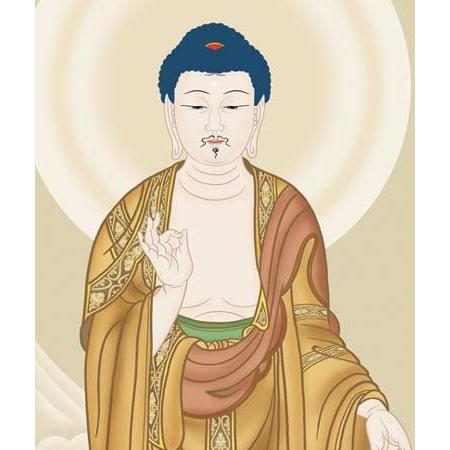 掛け軸 阿弥陀三尊佛 (高見蘭石) 掛軸 : 掛け軸・絵画の専門店 掛軸堂