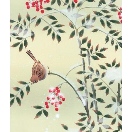 掛け軸 雪中南天 (緒方葉水) 掛軸 : 掛け軸・絵画の専門店 掛軸堂画廊