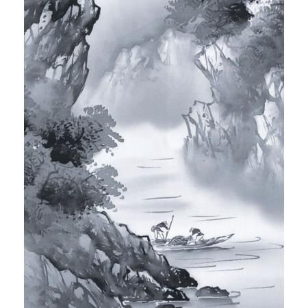 掛け軸 紫山憧憬 (長江桂舟) 掛軸 : 掛け軸・絵画の専門店 掛軸堂画廊